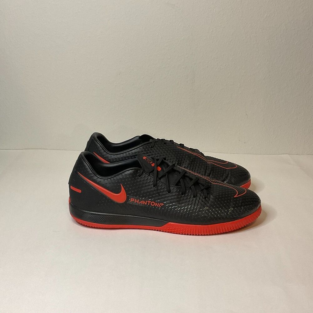 Nike Phantom GT Academy IC Indoor Soccer CK8467-060 Black‎ Red Men's Size 12